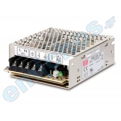 RS-50-12 της Mean Well αξιόπιστο μεταλλικό mini τροφοδοτικό Switching 12V 4.2A 50W κατάλληλο για κάμερες beam και αυτοματισμό